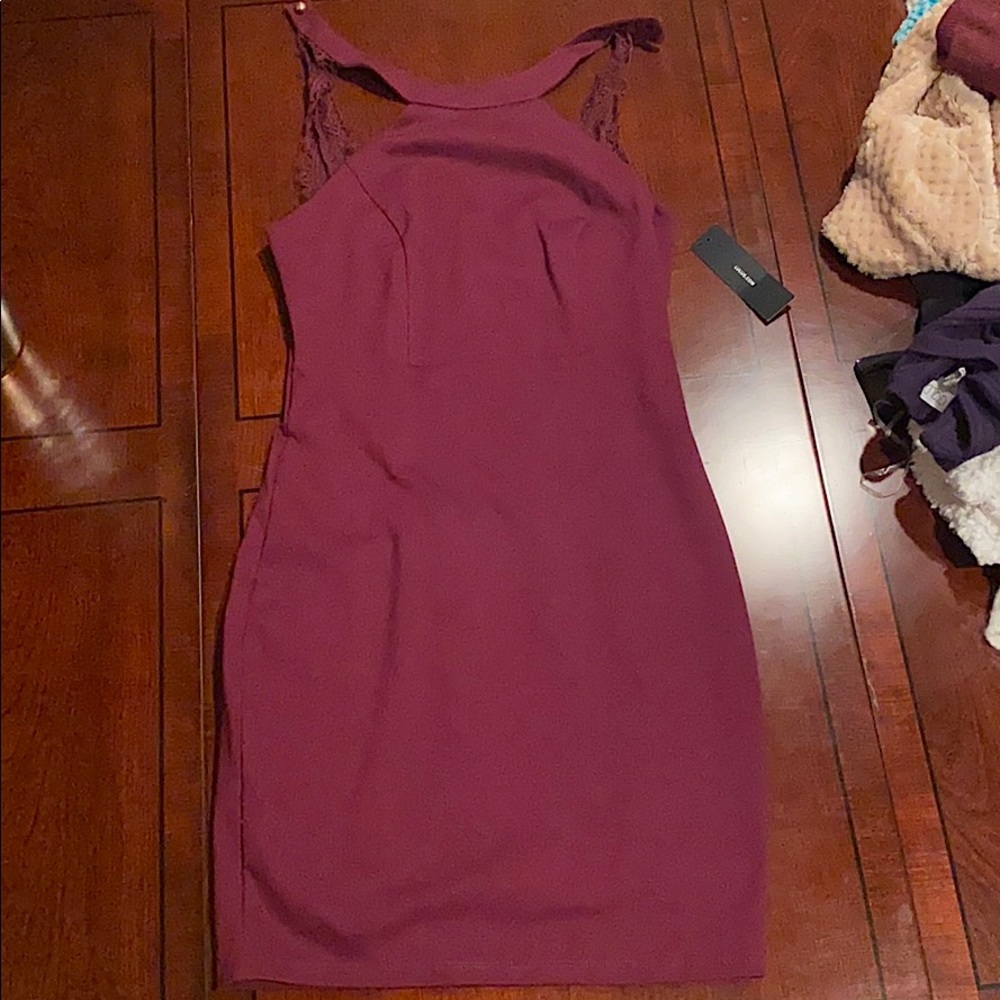 plum colored dress